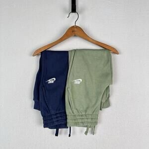 Two‎ Nike Little Kids Jogger Pants (2) Club Fleece Green And Blue Ribbed Cuff XS